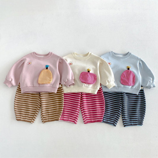 【BABY&KID】ワッペントレーナー、スウェットパンツSK107215