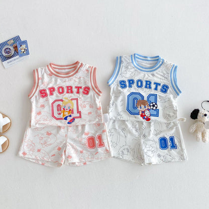 【BABY&KID】夏新作 カートゥーンキャミ2点セットSK070213