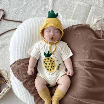 【BABY】夏新作 パイナップル柄ロンパースSK091818