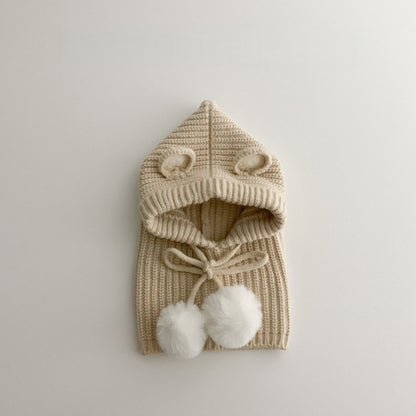 【HAT】クマ耳ポンポン帽子SK102438