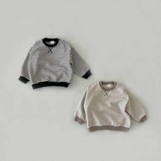【BABY】ストライプクルーネックスウェットSK101917