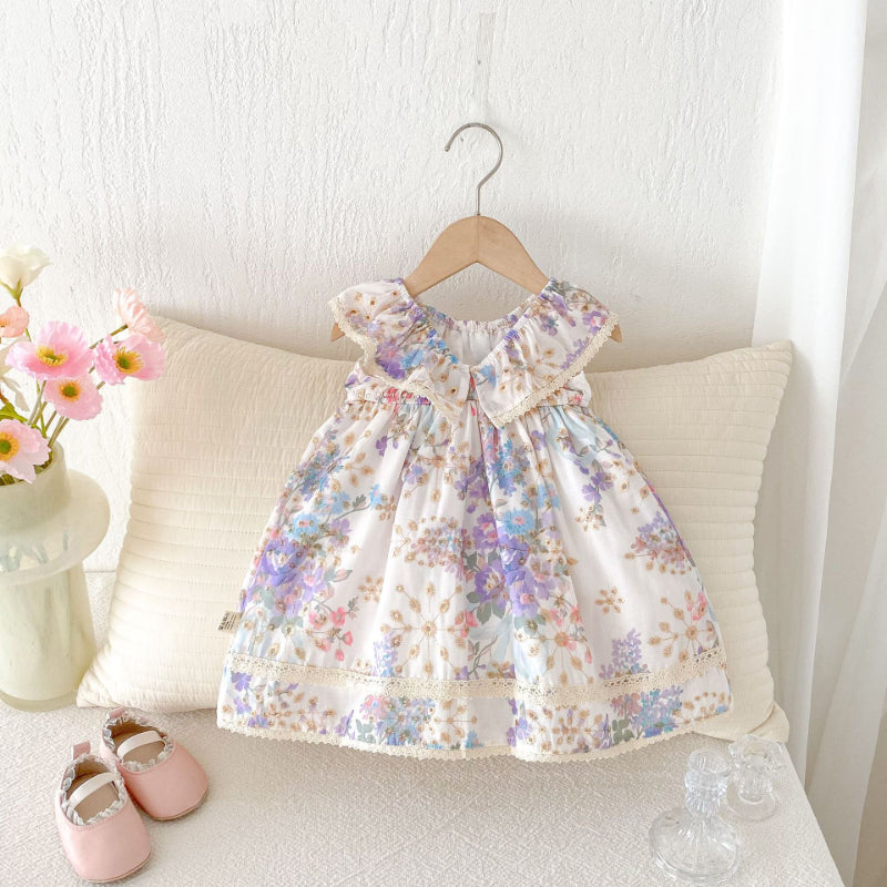 【BABY&KID】夏新作 クルーネック小花柄ワンピースSK082615