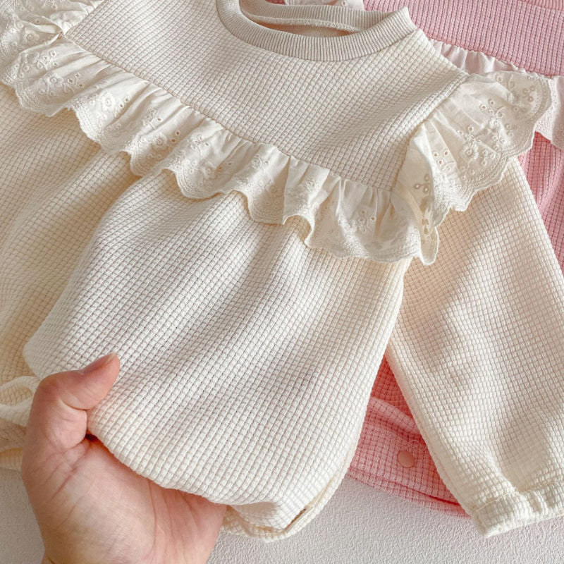 【BABY】ワッフルシンプルロンパースSK103623