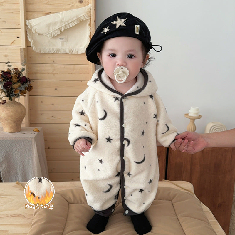 【BABY】冬新作星と月柄あったかカバーオールSK103218
