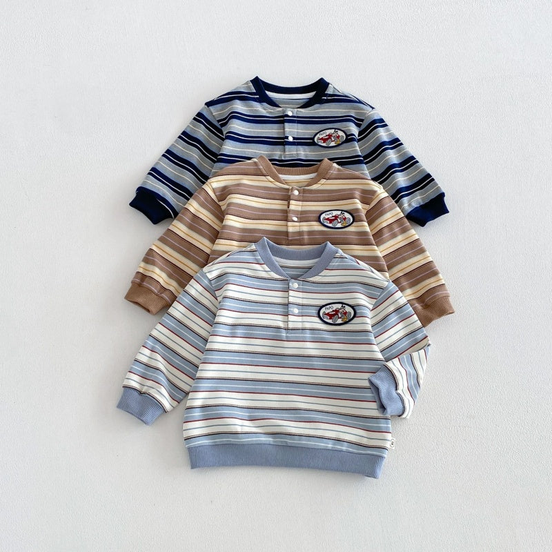 【BABY&KID】ボーダーワッペン長袖TシャツSK106607