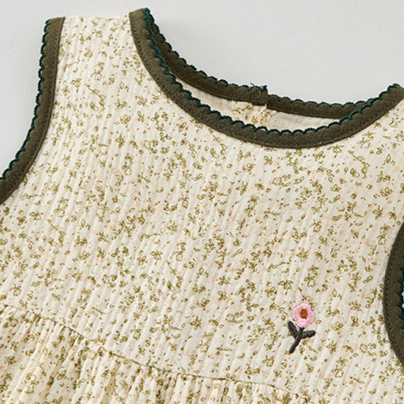 【BABY&KID】夏新作 ノースリーブ花柄ワンピースSK081529