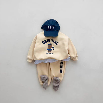 【BABY&KID】韓国風 クマ柄セットアップSK023102