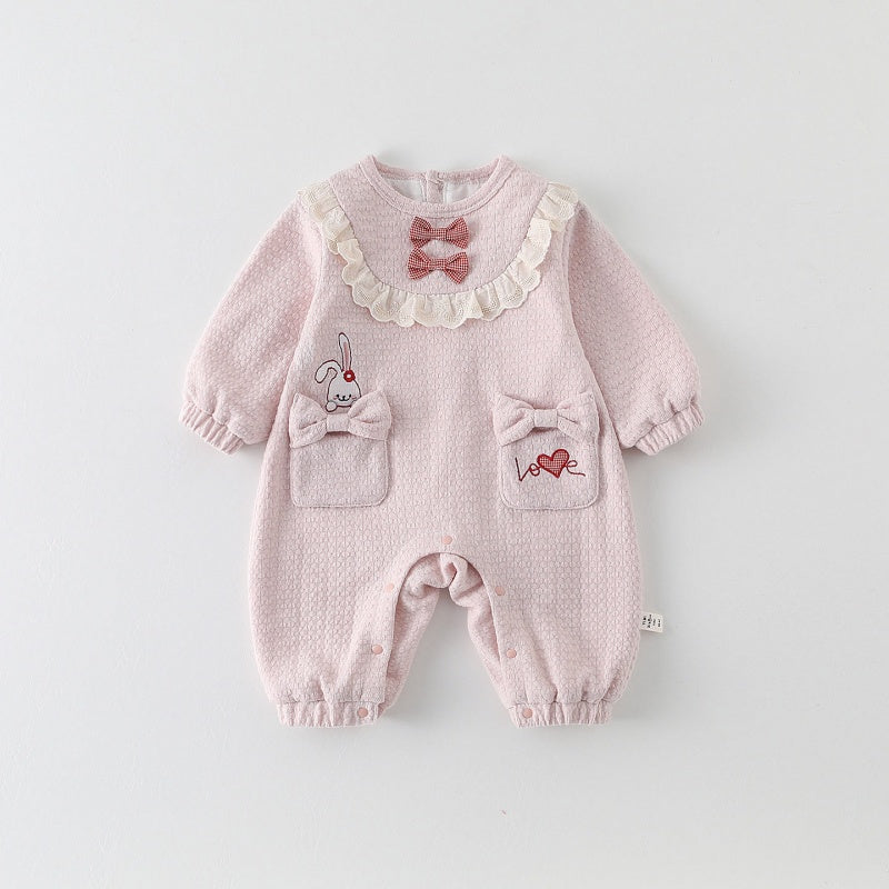 【BABY】うさぎ刺繍カバーオールSK104209