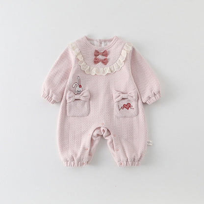 【BABY】うさぎ刺繍カバーオールSK104209
