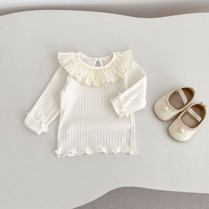 【BABY&KID】プリーツ襟長袖TシャツSK100633