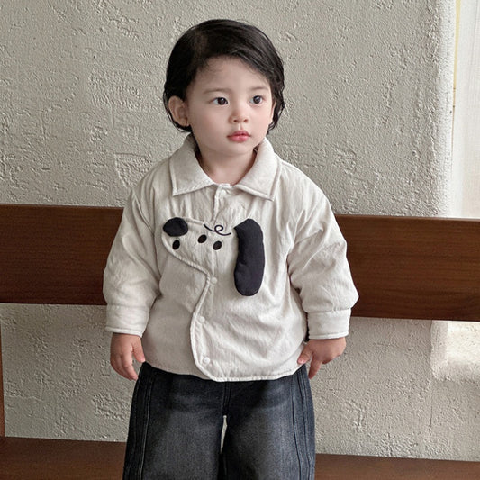 【BABY&KID】冬新作わんちゃん中綿シャツアウターSK103136