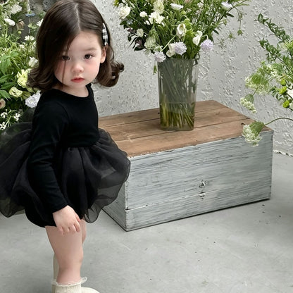【BABY】チュールニットロンパースワンピースSK107412