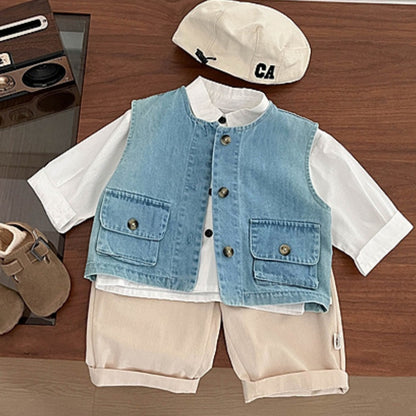 【BABY&KID】レトロデニムベストSK100208