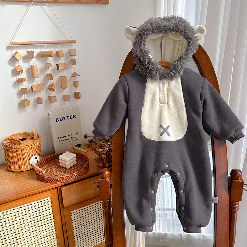 【BABY】冬新作リトルライオン風とろみオールインワンSK11426