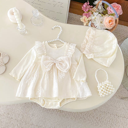 【BABY】スイート蝶結びロンパースワンピースSK092510