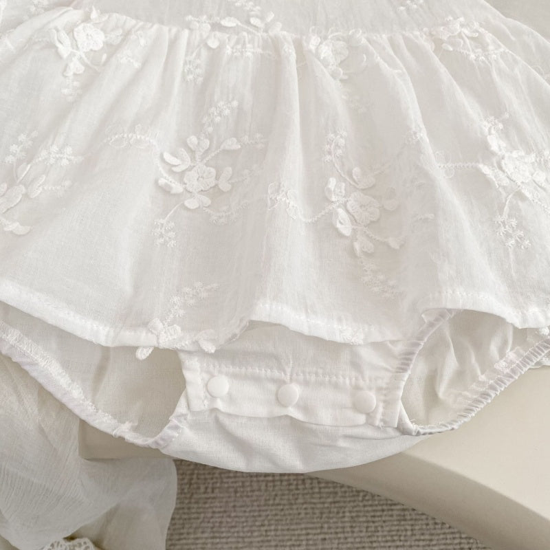 【BABY】おしゃれジャガード丸首ロンパースSK104104