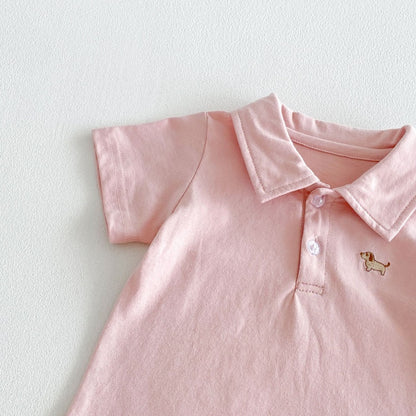 【BABY】夏新作カートゥーン刺繍ロンパースSK106517