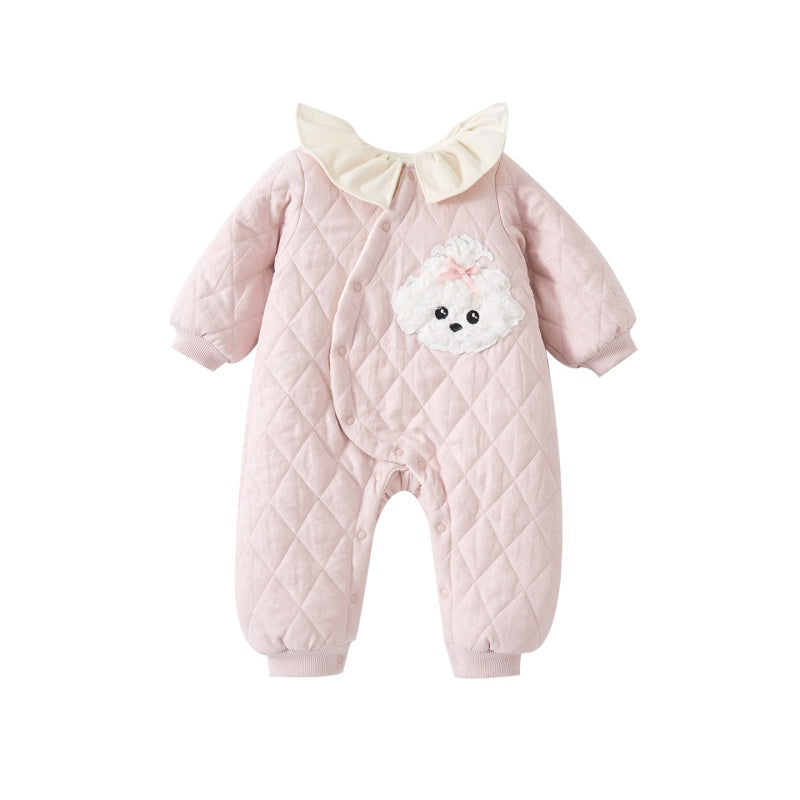 【BABY】冬新作わんちゃんフリル襟カバーオールSK102706