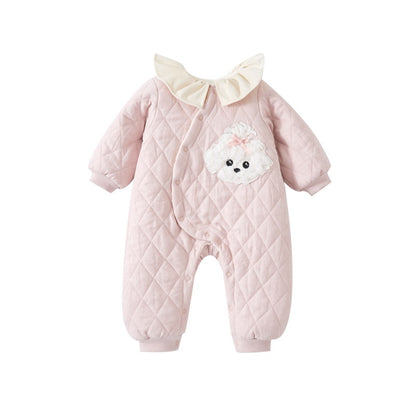 【BABY】冬新作わんちゃんフリル襟カバーオールSK102706