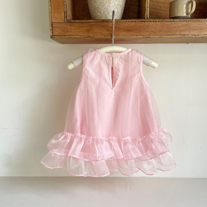 【BABY】夏新作蝶結びチュールワンピースSK105712