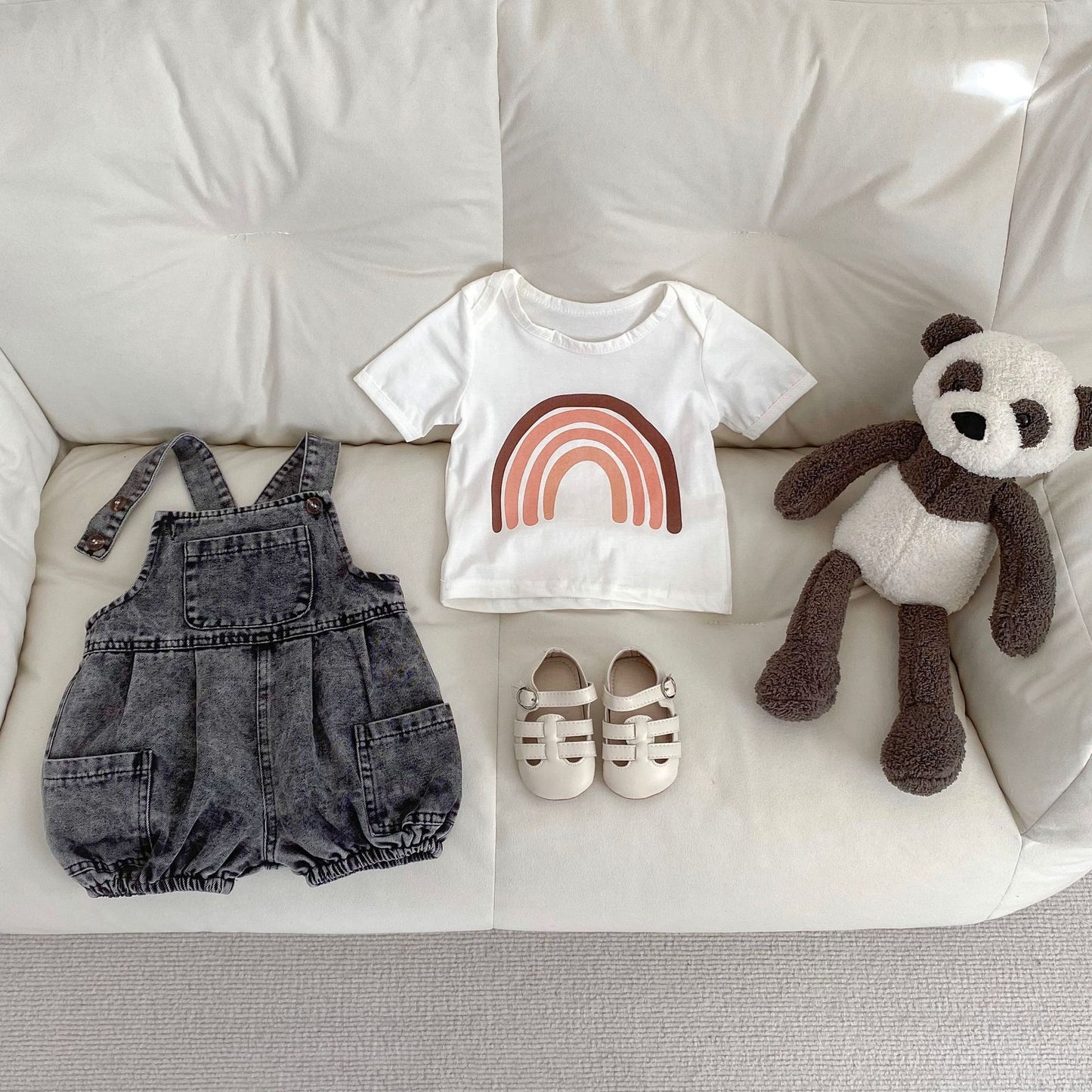 【BABY】夏新作　レトロデニムサロペット、ＴシャツSK081312