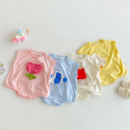 【BABY】夏新作 立体カートゥーンロンパースSK070122