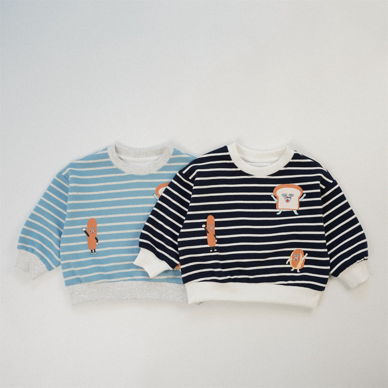 【BABY&KID】ボーダーパンプリントスウェットSK101549