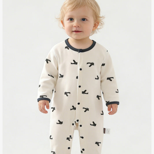 【BABY】飛行機柄綿カバーオールSK103812
