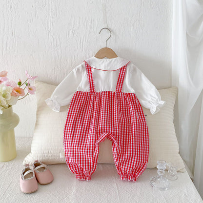 【BABY】きのこ刺繍カバーオールSK092520