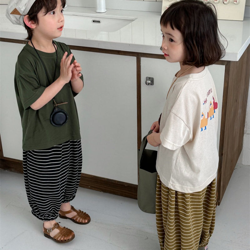 【BABY&KID】夏新作 バックカートゥーンプリントTシャツSK080512