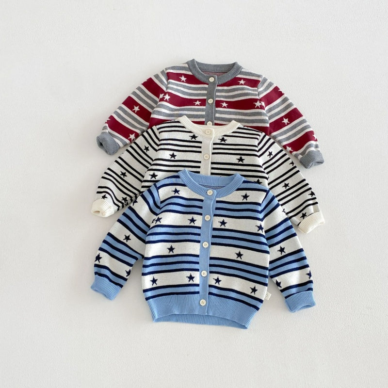 【BABY&KID】ボーダーニットカーディガンSK106606