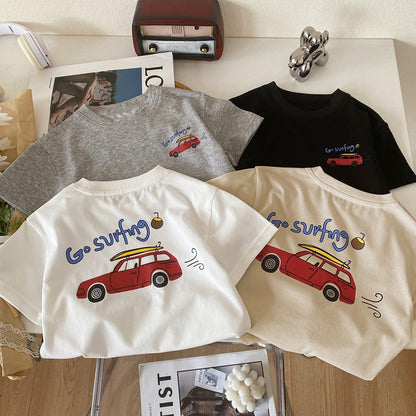 【BABY&KID】夏新作 車柄半袖TシャツSK092120