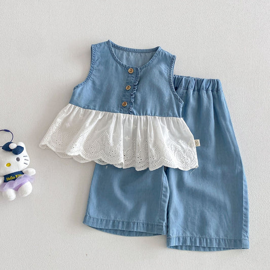 【BABY&KID】夏新作 フリルデザインセットアップSK105110