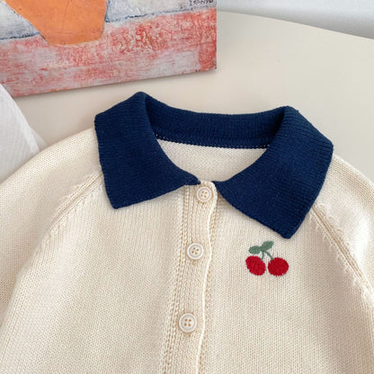 【BABY&KID】さくらんぼ刺繍セットアップSK092722