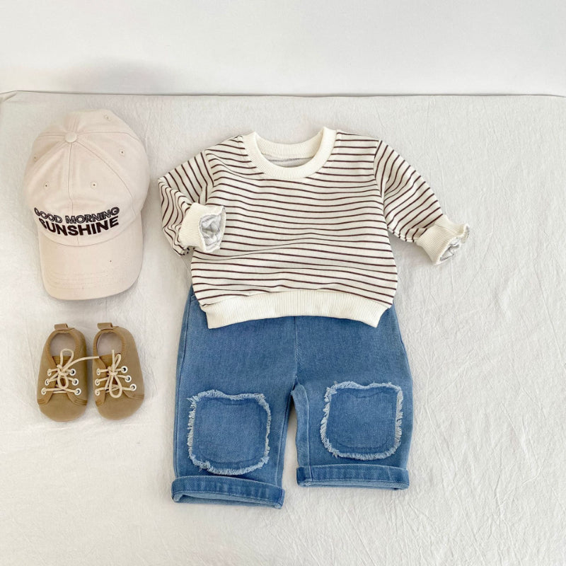 【BABY&KID】ボーダースウェットプルオーバーSK100631