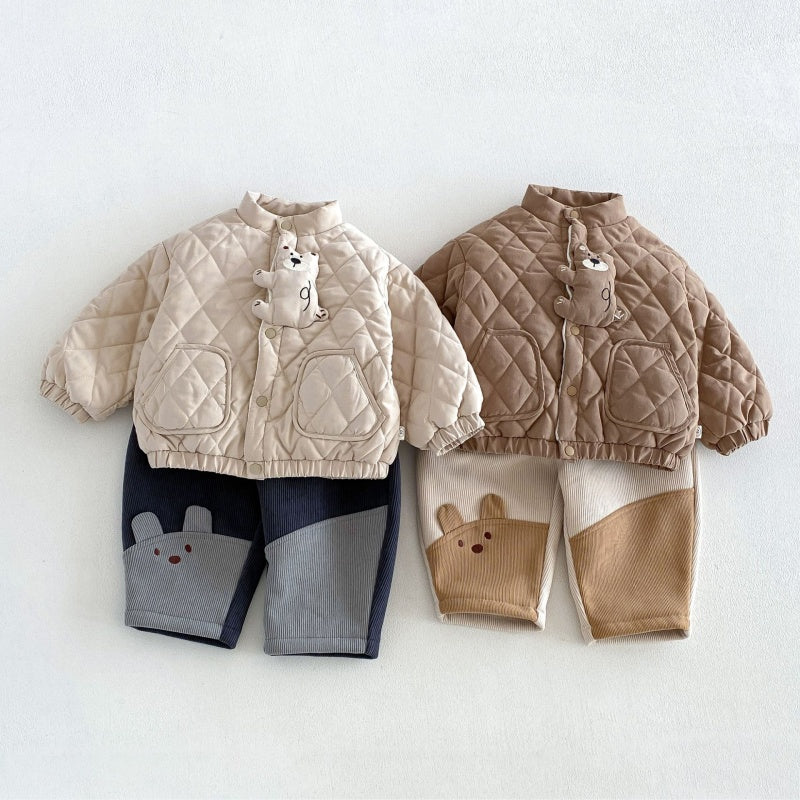 【BABY&KID】冬新作かわいいくま中綿ジャケットSK108515