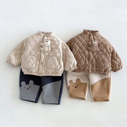【BABY&KID】冬新作かわいいくま中綿ジャケットSK108515