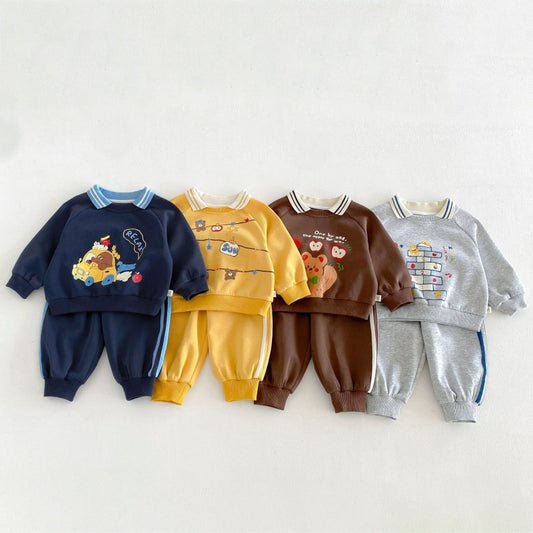 【BABY&KID】カートゥーン襟付きセットアップSK107202