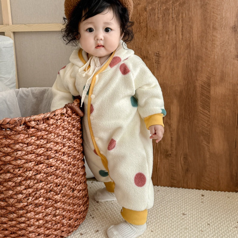 【BABY】冬新作カラードットあったかカバーオールSK103216