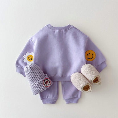 【BABY&KID】可愛い笑顔花柄セットアップSK030301