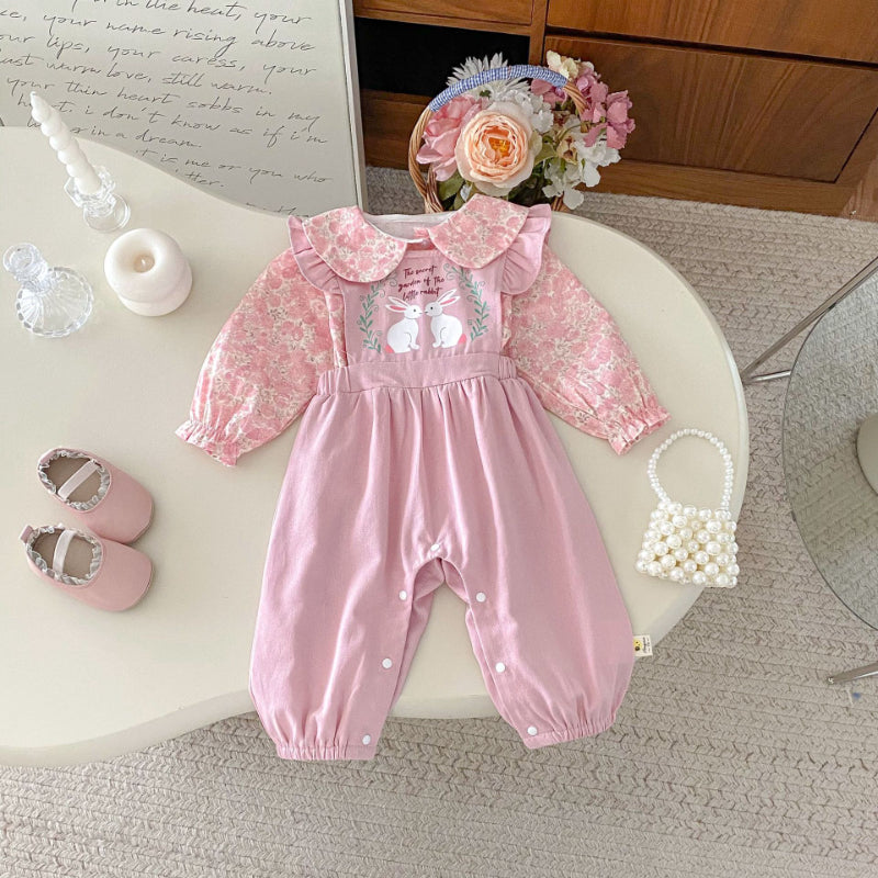【BABY】うさぎサロペットパンツ（長ズボン）SK092308