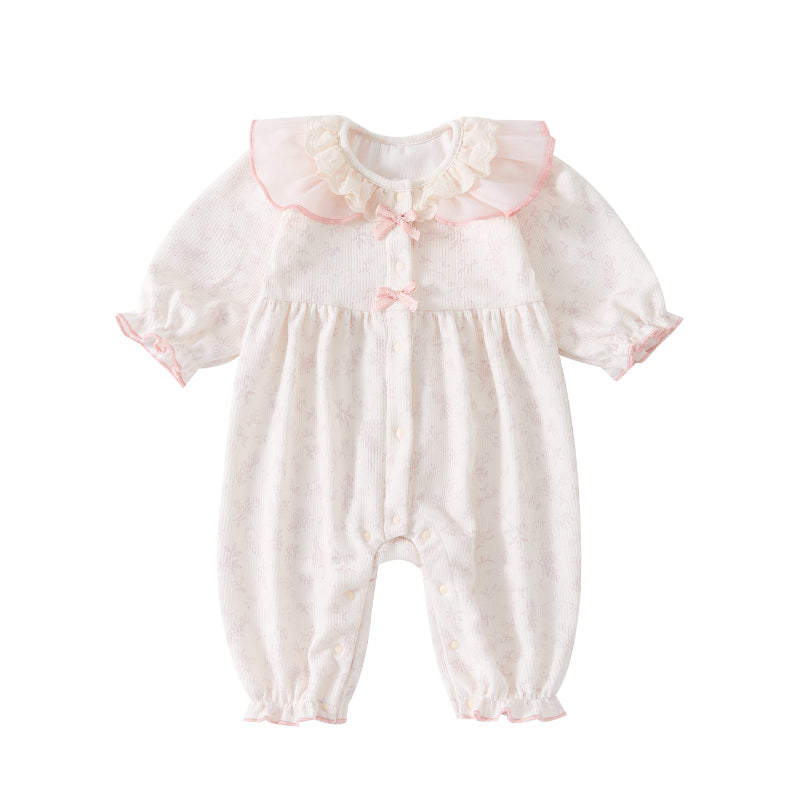 【BABY】かわいいリボンカバーオールSK103401