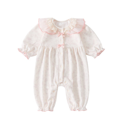 【BABY】かわいいリボンカバーオールSK103401