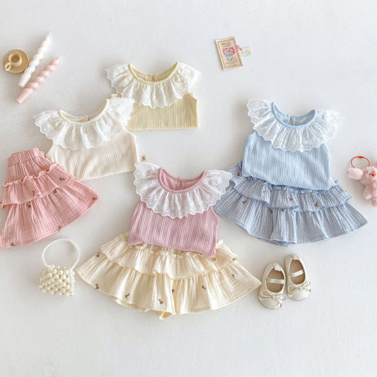 【BABY&KID】夏新作 刺繍カラーシャツ、バルーンパンツSK080617
