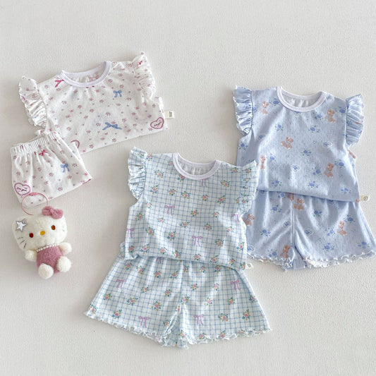 【BABY&KID】夏新作 小花柄セットアップSK105105