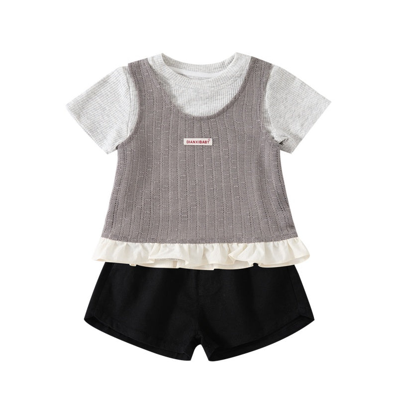 【BABY】夏新作キャミトップス＆Tシャツ、ショートパンツSK105314