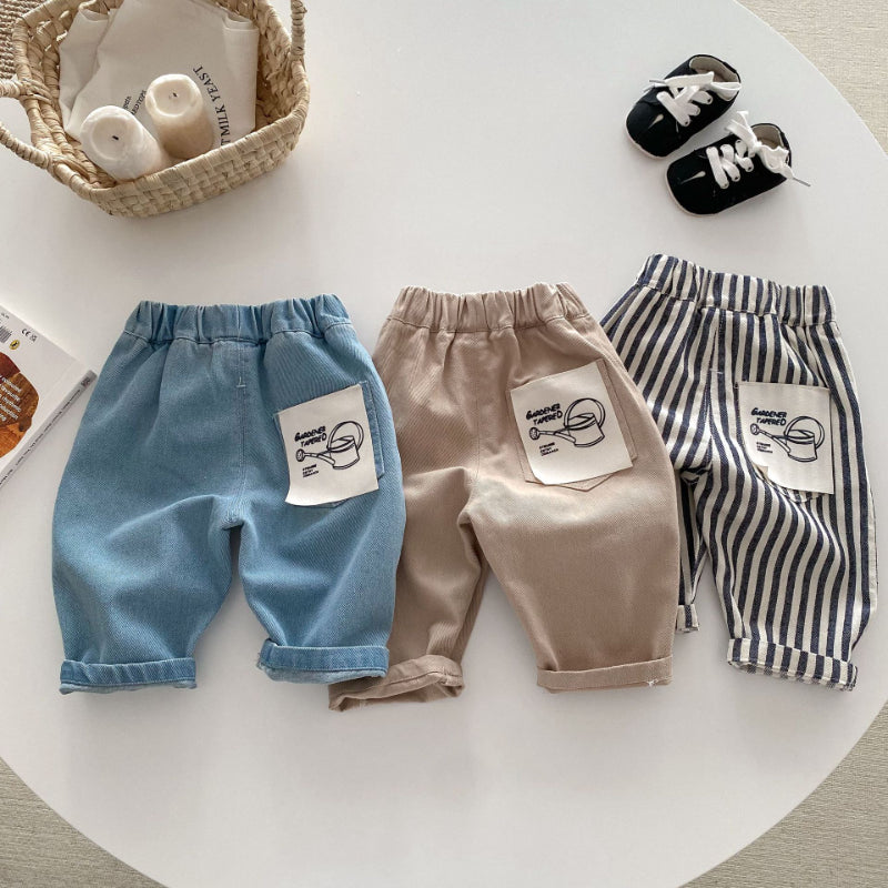 【BABY&KID】ワッペンカジュアルパンツSK100315