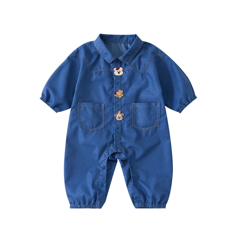 【BABY】デニムセーラーカラー カバーオールSK103914
