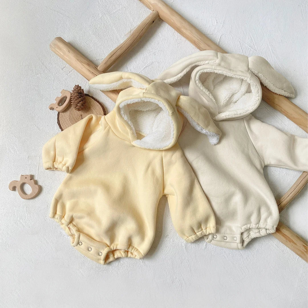 【BABY】冬新作ウサギ耳フード付きロンパースSK11346