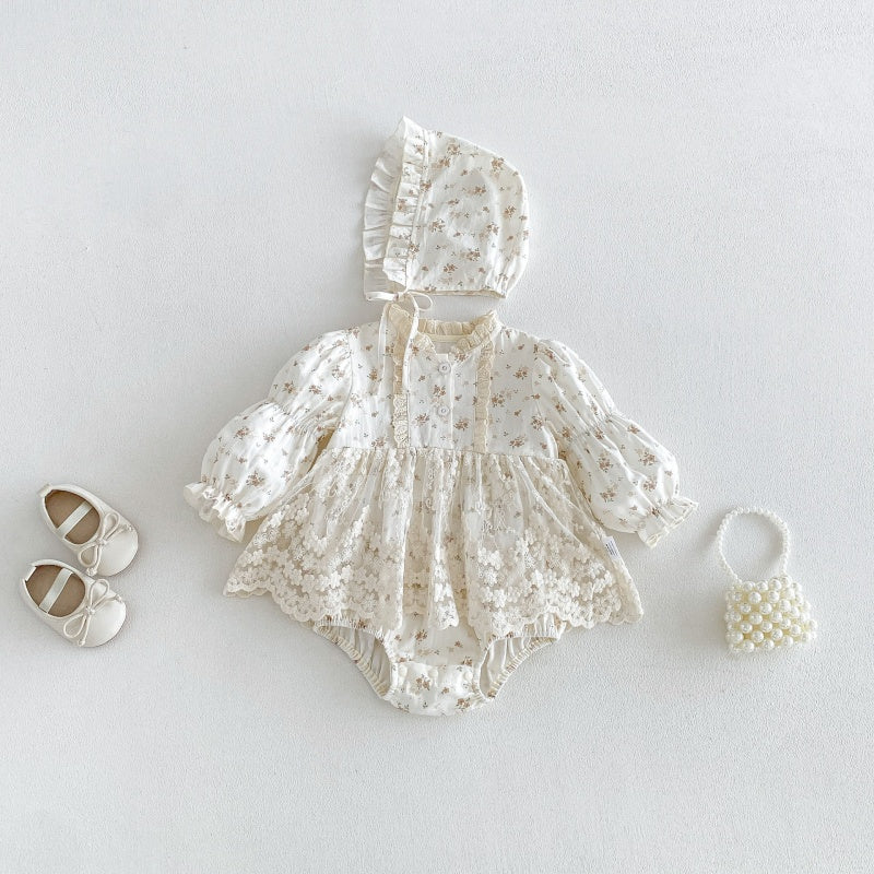 【BABY】レース小花柄ロンパースSK107903